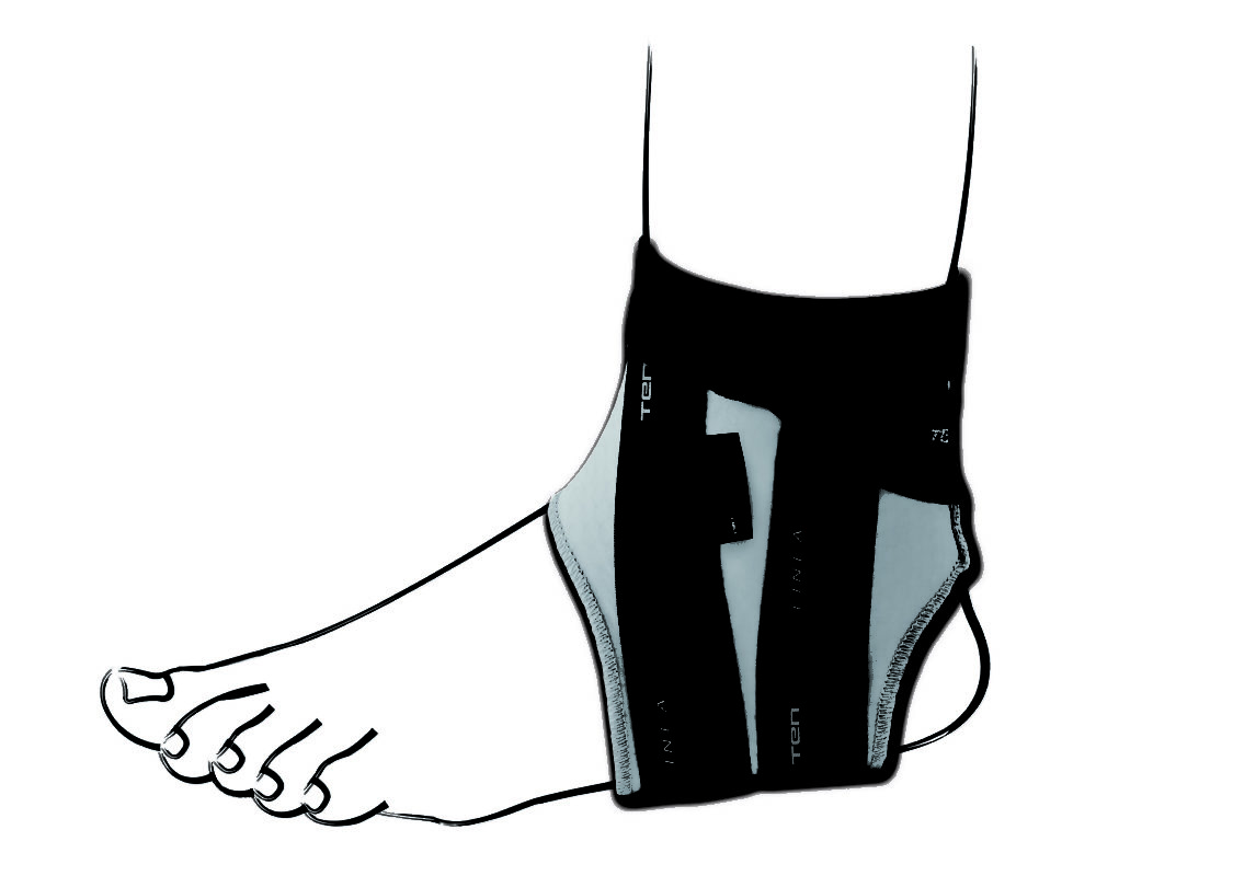 Elastic Ankle Support with Carbon Fibre & Integrated Taping for Ankle Sprain Tendonitis