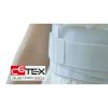 Woman with posture corrector front velco closure and adjustment